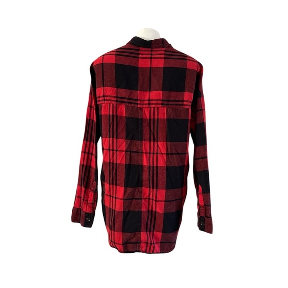 Red and Black Plaid Button-Up Shirt - Picture 4 of 11